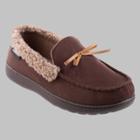 Isotoner Men's Microsuede Berber Spill Slippers - Brown