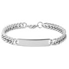 Men's West Coast Jewelry Stainless Steel 8.5-inch Curb Link Chain Id Bracelet, Size: