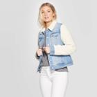 Women's Denim Sherpa Jacket - Universal Thread Light Blue S, Women's,