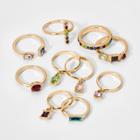 Rainbow 10pc Ring Set - Wild Fable Bright Gold