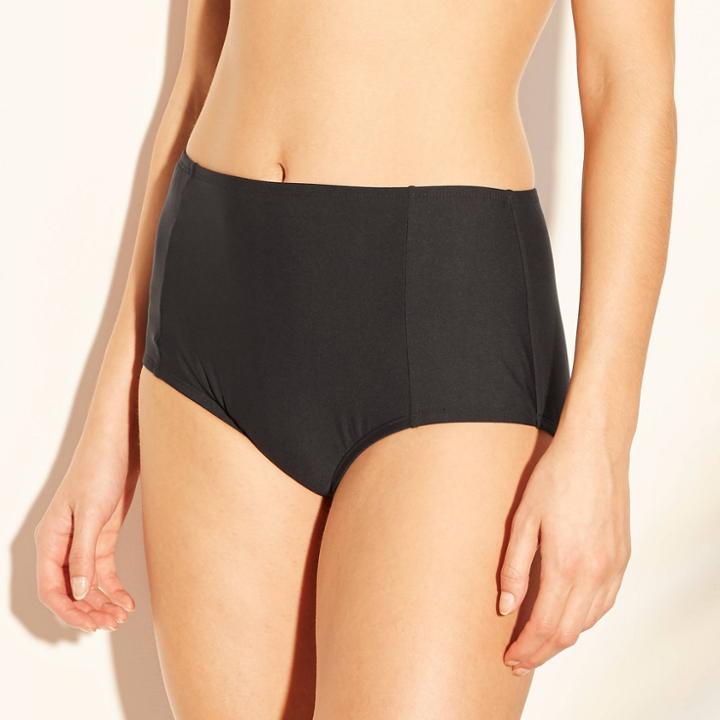 Women's High Waist Bikini Bottom - Sea Angel Black M,
