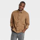 Men's Tall Golden Cinnamon Woven Chore Shirt - Goodfellow & Co Brown