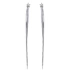 Distributed By Target Women's Sterling Silver Hammered Hoop Earrings