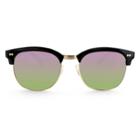 Wild Fable Women's Clubmaster Sunglasses With Purple Mirrored