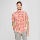 Men's Short Sleeve Soft Wash Slim Fit Button-down Shirt - Goodfellow & Co Jewel Orange
