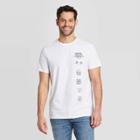 Men's Standard Fit Short Sleeve Crew Neck Vertical Logo Graphic T-shirt - Goodfellow & Co Bright White S, Men's,