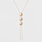 Round Discs Through Chain Y Necklace - Universal Thread Gold