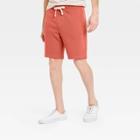 Men's 8 Regular Fit Fleece Shorts - Goodfellow & Co Red