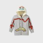 Toddler Boys' Toy Story 4 Forky Cosplay Zip-up Hooded Sweatshirt - Heather Gray