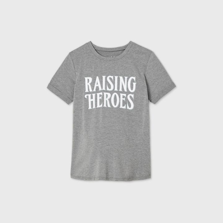 Maternity Raising Heroes Short Sleeve Roll Cuff T-shirt - Isabel Maternity By Ingrid & Isabel Gray