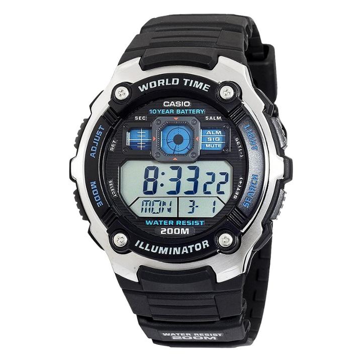 Casio Men's 10 Year Battery Digital Watch - Black (ae2000w-1av)
