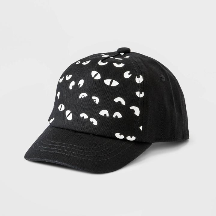 Toddler Boys' Halloween Spooky Eye Baseball Hat - Cat & Jack Black