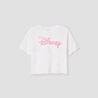 Women's Disney Tie-dye Short Sleeve Cropped Graphic T-shirt White
