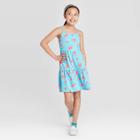 Girls' Watermelon Print Knit Dress - Cat & Jack Turquoise Xs, Girl's, Blue