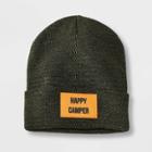 Mad Engine Men's Happy Camper Marbled Beanie - Olive Green