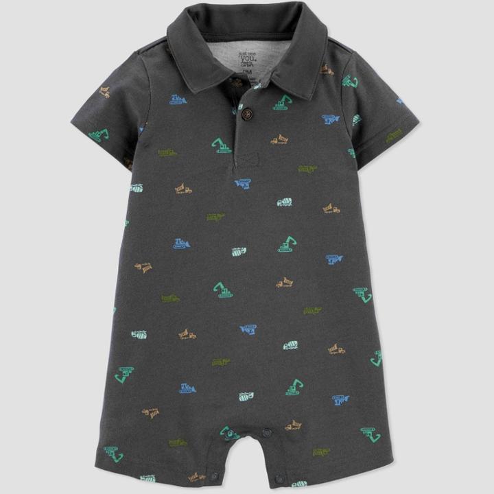 Baby Boys' Construction Romper - Just One You Made By Carter's Gray 3m, Boy's, Blue