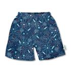 Green Sprouts Baby Boys' Fireworks Classic Swim Trunks With Built-in Reusable Diaper - Navy