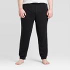 Men's Tall Knit Jogger Waffle Solid Pajama Pants - Goodfellow & Co Black