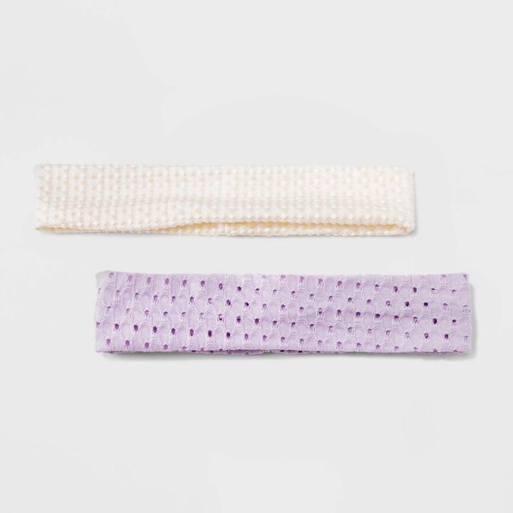 Textured Soft Headwrap - Wild Fable Light Purple/ivory