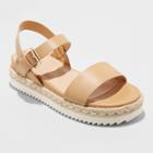 Women's Rianne Espadrille Ankle Strap Sandals - A New Day Tan
