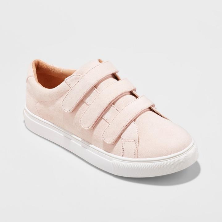 Women's Whitney Wide Width Triple Strap Sneakers - A New Day Blush 7.5w,