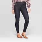 Women's Mid-rise Ankle Length No Gap Waist Denim Pants - Knox Rose Blue
