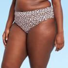 Juniors' Plus Size Ribbed Cheeky High Waist Bikini Bottom - Xhilaration Animal Print