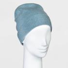 Women's Cashmere Beanie - A New Day Blue One Size, Green