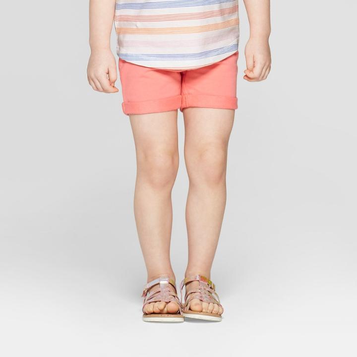 Toddler Girls' Jeggings Shorts - Cat & Jack Peach 2t, Girl's, Pink
