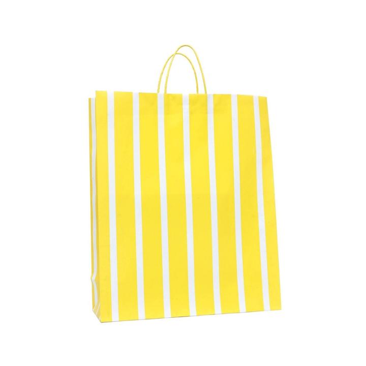 Spritz Extra Large Striped Gift Bag White/yellow -