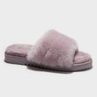 Women's Dluxe By Dearfoams Emerald Slide Slippers - Purple