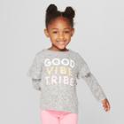 Grayson Mini Toddler Girls' Ruffle Long Sleeve T-shirt - Gray