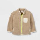Toddler Sherpa Zip-up Sweatshirt - Cat & Jack Tan