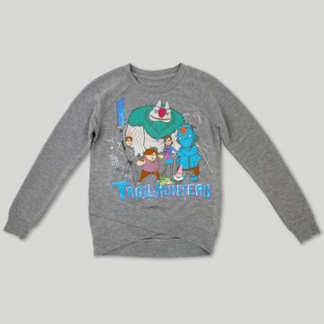 Girls' Trollhunters Long Sleeve Sweatshirt - Heather Gray