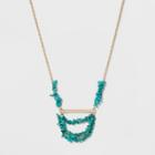 Sugarfix By Baublebar Pendant Necklace With Gold Bar - Turquoise, Girl's