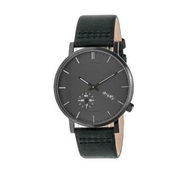 Target Simplify The 3600 Men's Leather-band Watch - Gunmetal/charcoal/forest Green