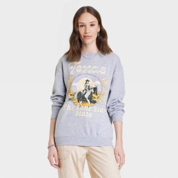 Zoe+liv Women's Texas Graphic Sweatshirt - Heather Gray