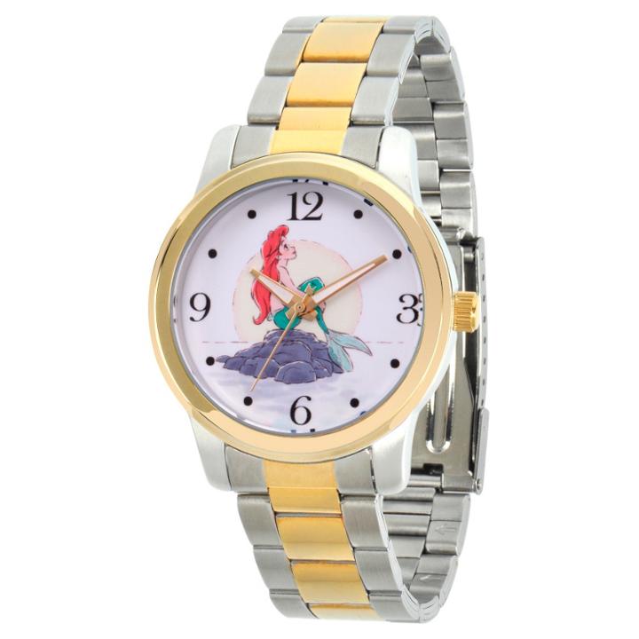 Women's Disney Princess Ariel Two Tone Alloy Watch - Two Tone, Size: Small,