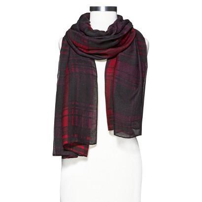 Mossimo Plaid Scarf - Red/black