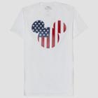 Men's Disney Mickey Mouse Americana Short Sleeve Graphic T-shirt - White S, Men's,