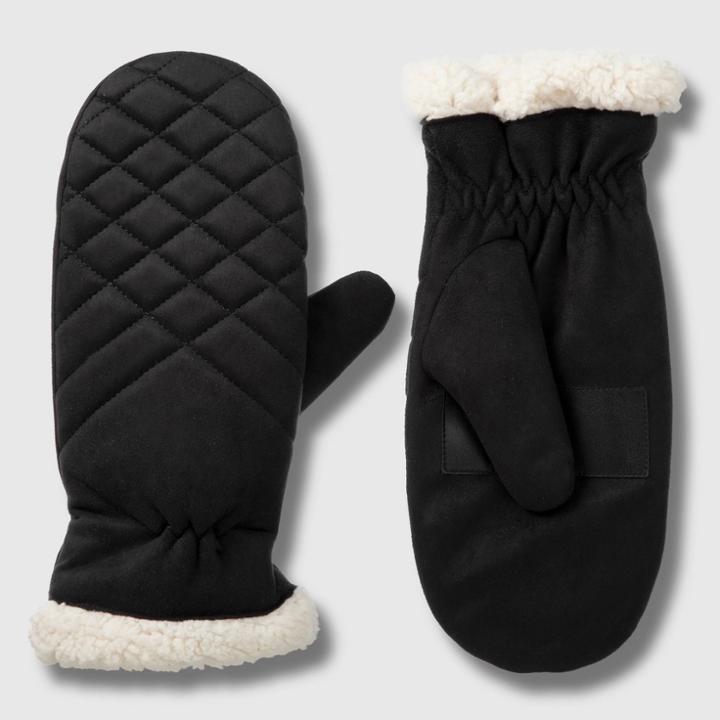 Isotoner Women's Smartdri Recycled Mittens - Black