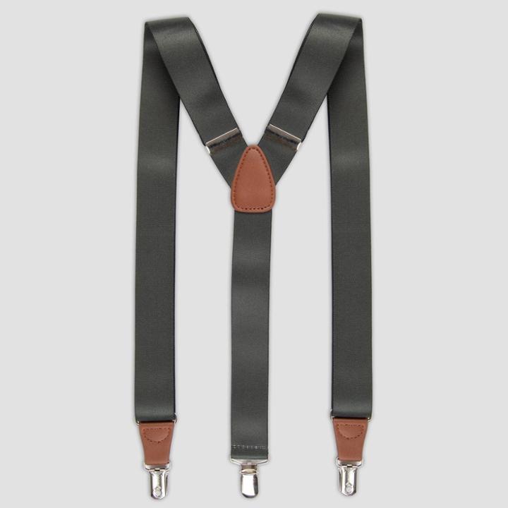 Men's Camo Print Suspenders - Goodfellow & Co Green One Size,