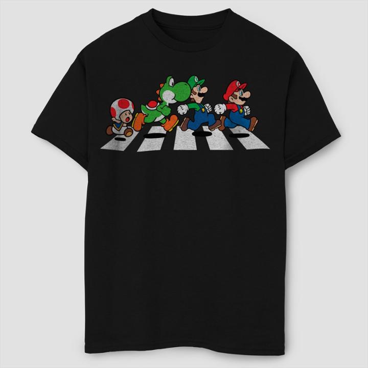 Boys' Super Mario Short Sleeve T-shirt - Black