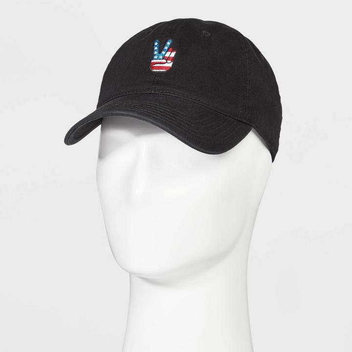 Mad Engine Men's Americana Peace Sign Hat - Black
