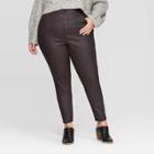 Women's Plus Size High-rise Coated Skinny Jeans - Universal Thread Burgundy