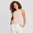 Women's Jacquard Tank Top - A New Day Pink