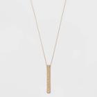 Hammered Bar Pendant Necklace - Universal Thread Antique Gold