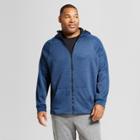 Men's Big & Tall Tech Novelty Fleece Full Zip Sweatshirt - C9 Champion Cruising Blue