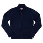 French Toast Boys' Zip Neck Uniform Pullover Sweater - Navy
