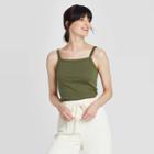 Women's Slim Fit Tank Top - A New Day Green